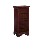 Armoire à bijoux en bois à plateau rabattable avec 8 tiroirs – 42,75 – Brun