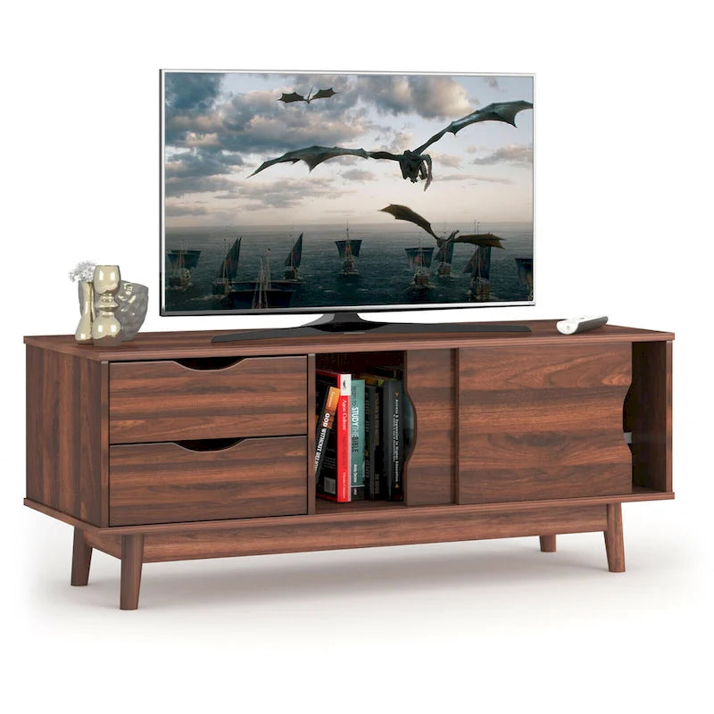 Table d'appoint en bois d'acacia avec étagère et tiroir — 76 cm H, aucun assemblage requis