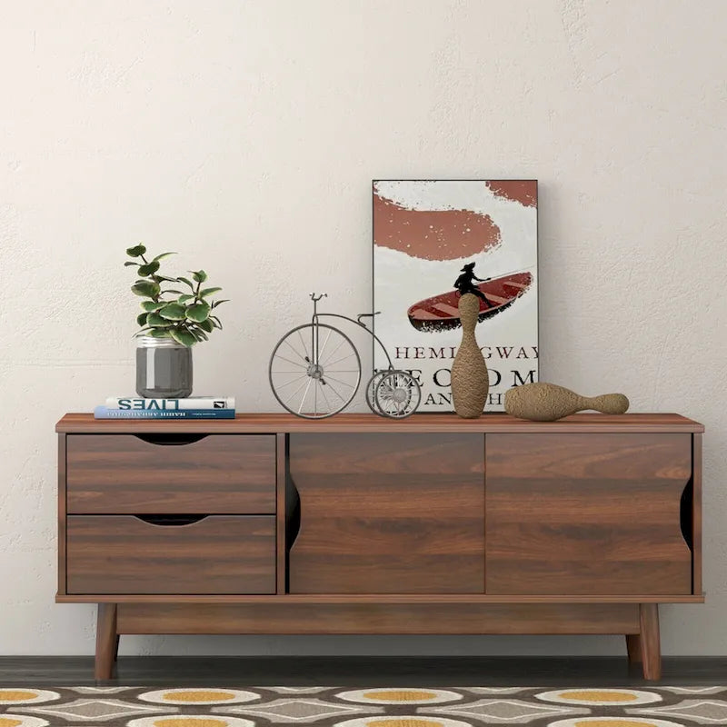 Table d'appoint en bois d'acacia avec étagère et tiroir — 76 cm H, aucun assemblage requis