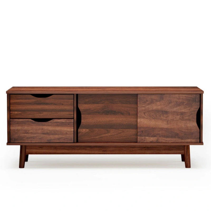 Table d'appoint en bois d'acacia avec étagère et tiroir — 76 cm H, aucun assemblage requis
