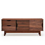 Table d'appoint en bois d'acacia avec étagère et tiroir — 76 cm H, aucun assemblage requis