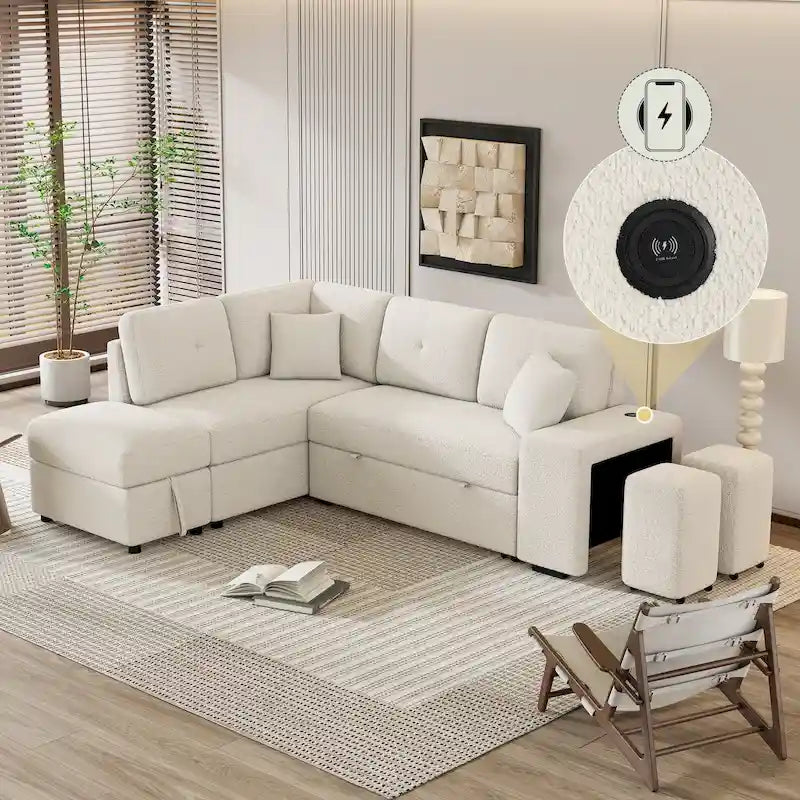 Fauteuil Club en Tissu du Milieu du Siècle — Capitonnage Boutonné, Cadre en Bouleau, 4 Couleurs