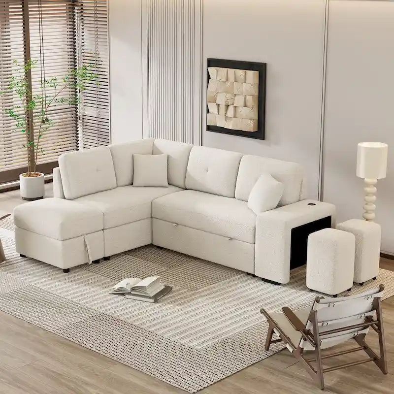 Fauteuil Club en Tissu du Milieu du Siècle — Capitonnage Boutonné, Cadre en Bouleau, 4 Couleurs