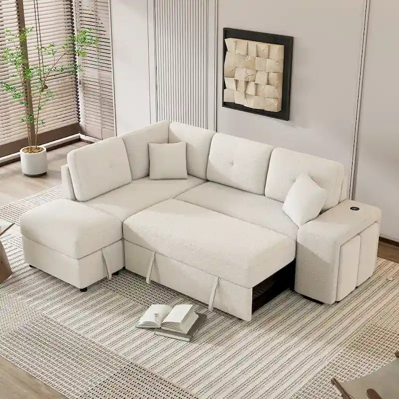 Fauteuil Club en Tissu du Milieu du Siècle — Capitonnage Boutonné, Cadre en Bouleau, 4 Couleurs