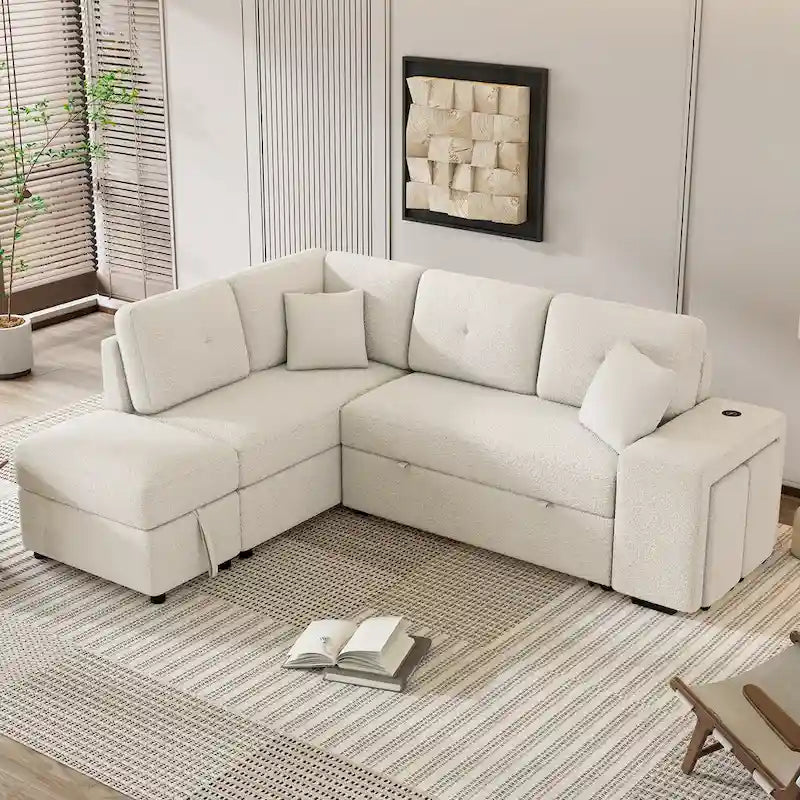 Fauteuil Club en Tissu du Milieu du Siècle — Capitonnage Boutonné, Cadre en Bouleau, 4 Couleurs
