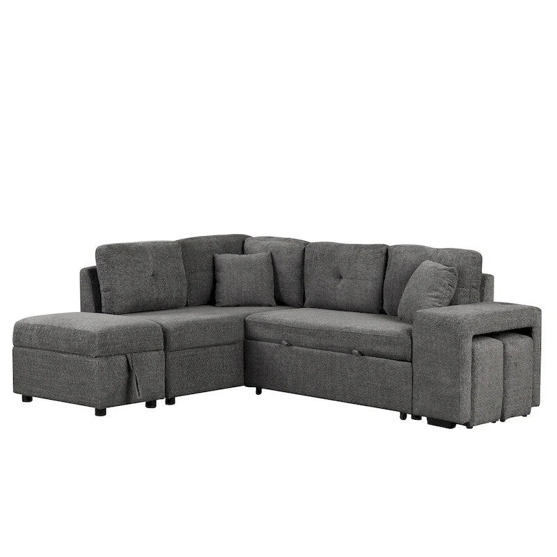 Fauteuil Club en Tissu du Milieu du Siècle — Capitonnage Boutonné, Cadre en Bouleau, 4 Couleurs
