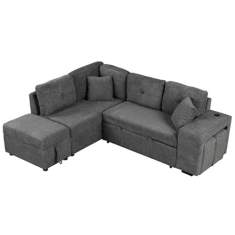 Fauteuil Club en Tissu du Milieu du Siècle — Capitonnage Boutonné, Cadre en Bouleau, 4 Couleurs