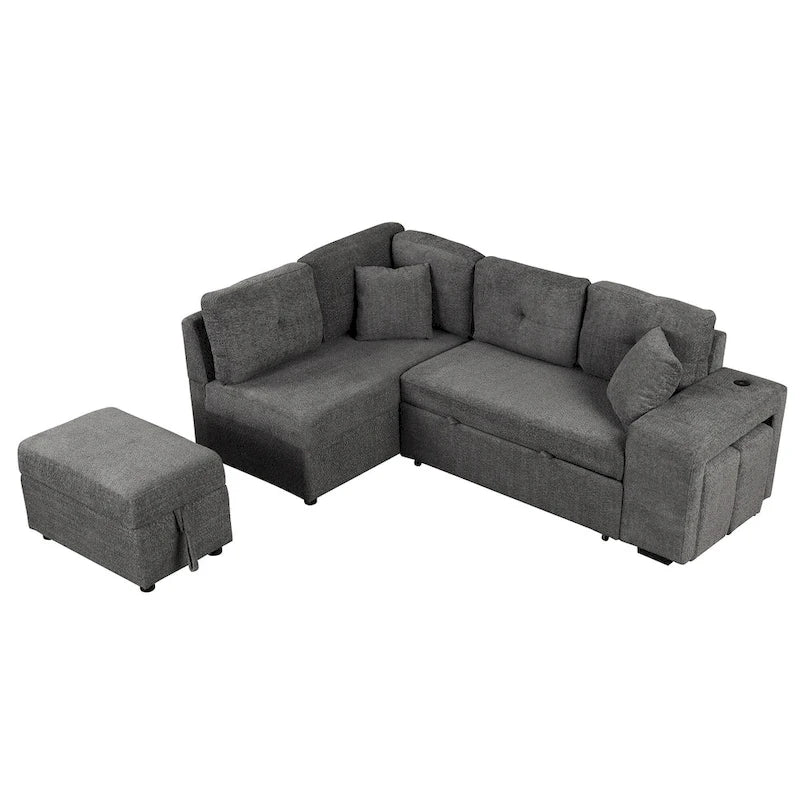 Fauteuil Club en Tissu du Milieu du Siècle — Capitonnage Boutonné, Cadre en Bouleau, 4 Couleurs