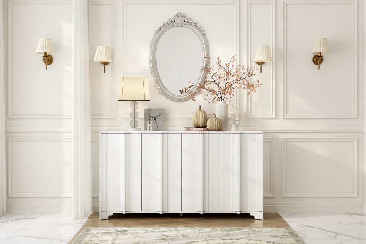 Sophisticated 4-Door Sideboard with Intricate Design