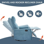 Fauteuil inclinable, pivotant à 360° avec massage et chauffage lombaire