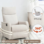 Fauteuil inclinable, pivotant à 360° avec massage et chauffage lombaire