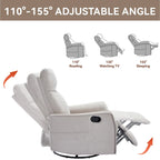 Fauteuil inclinable, pivotant à 360° avec massage et chauffage lombaire