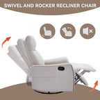 Fauteuil inclinable, pivotant à 360° avec massage et chauffage lombaire