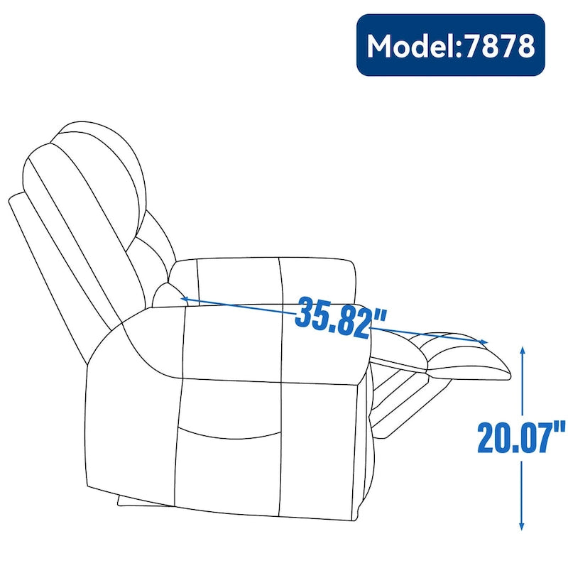 Fauteuil inclinable releveur en cuir véritable marron – Deux moteurs, massage et fonction chauffante