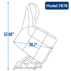 Fauteuil inclinable releveur en cuir véritable marron – Deux moteurs, massage et fonction chauffante