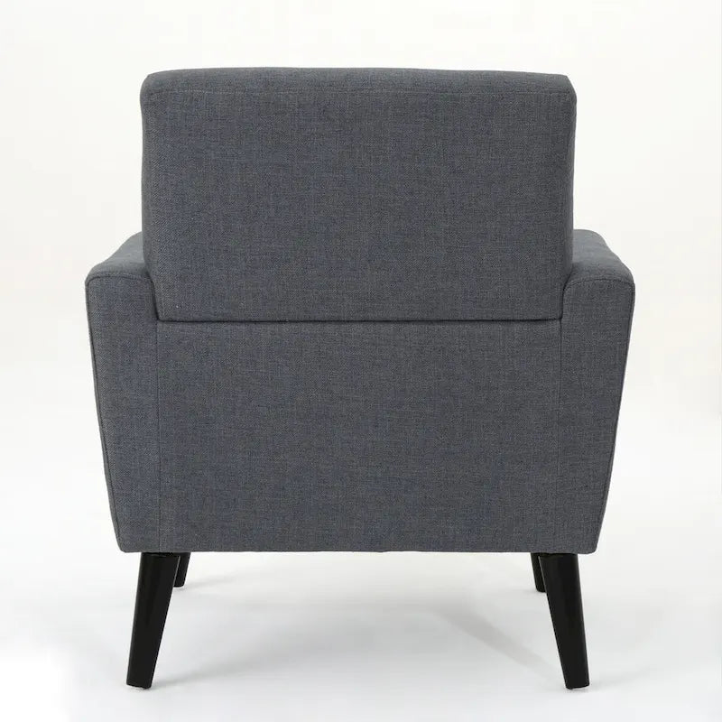 Fauteuil club en tissu de style Mid-Century — capitonné, structure en bouleau, 4 couleurs