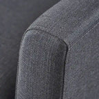 Fauteuil club en tissu de style Mid-Century — capitonné, structure en bouleau, 4 couleurs