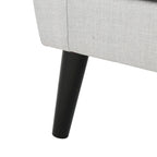 Fauteuil club en tissu de style Mid-Century — capitonné, structure en bouleau, 4 couleurs