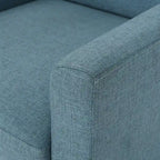 Fauteuil club en tissu de style Mid-Century — capitonné, structure en bouleau, 4 couleurs