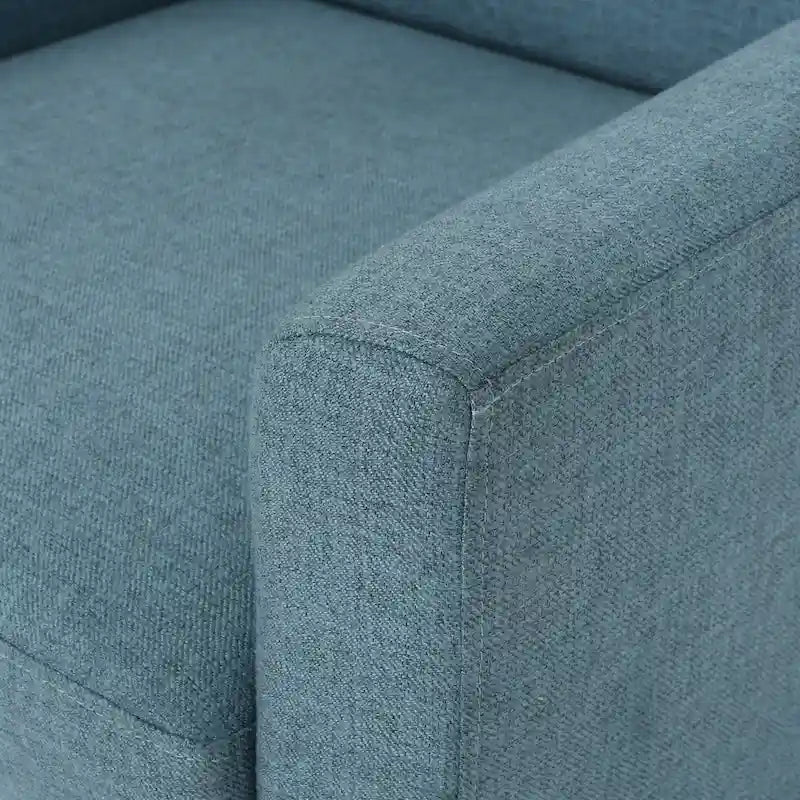 Fauteuil club en tissu de style Mid-Century — capitonné, structure en bouleau, 4 couleurs