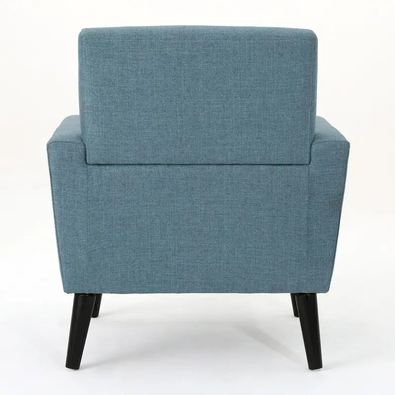 Fauteuil club en tissu de style Mid-Century — capitonné, structure en bouleau, 4 couleurs