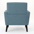 Fauteuil club en tissu de style Mid-Century — capitonné, structure en bouleau, 4 couleurs