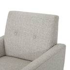 Fauteuil club en tissu de style Mid-Century — capitonné, structure en bouleau, 4 couleurs