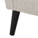 Fauteuil club en tissu de style Mid-Century — capitonné, structure en bouleau, 4 couleurs