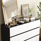 Commode moderne minimaliste à neuf tiroirs/six tiroirs, solution de rangement