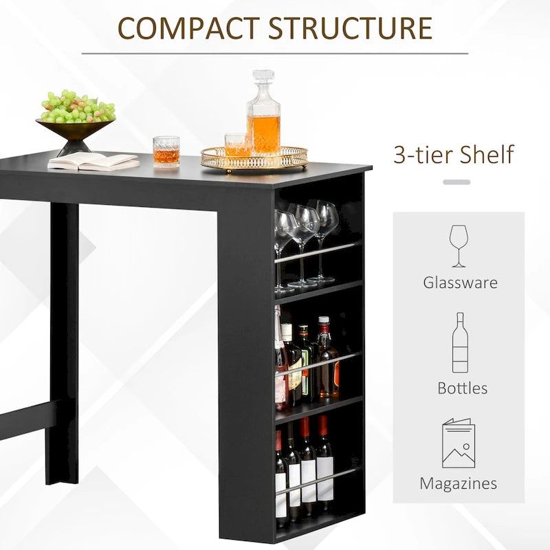 Bureau technologique avec 4 ports USB et tiroir — Structure en A en pin, 124 cm L