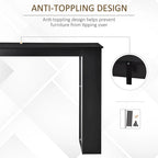 Bureau technologique avec 4 ports USB et tiroir — Structure en A en pin, 124 cm L