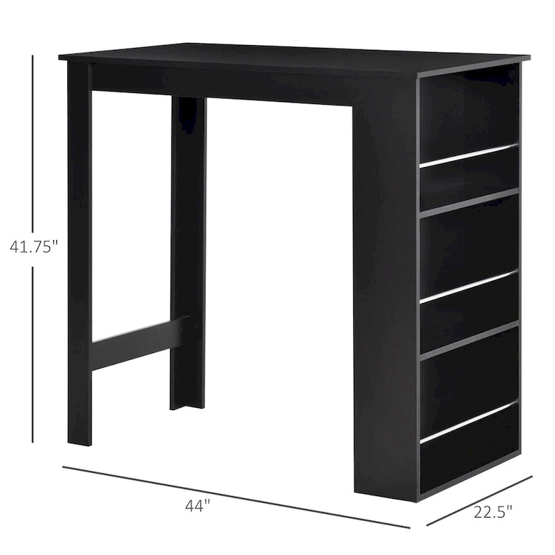 Bureau technologique avec 4 ports USB et tiroir — Structure en A en pin, 124 cm L