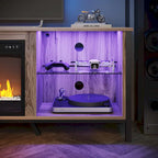 Meubles TV avec cheminée pour téléviseurs de 75 pouces Meuble TV console de divertissement de jeu - 71 pouces