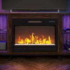 Meubles TV avec cheminée pour téléviseurs de 75 pouces Meuble TV console de divertissement de jeu - 71 pouces