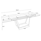 Table à manger extensible plateau verre — Piètement bois massif, 6 à 10 places, 180–269 cm l