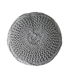 Pouf rond en coton tricoté moderne — Forme citrouille, 50,8 cm (L) x 35,6 cm (H)