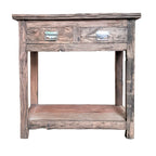 Table à manger extensible plateau verre — Piètement bois massif, 6 à 10 places, 180–269 cm (L)