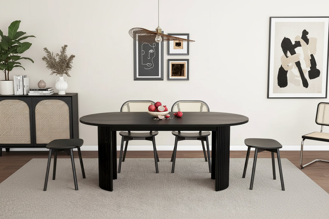 Solid Wood Oval Dining Table