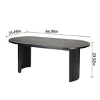 Table à manger ovale en bois massif