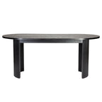 Table à manger ovale en bois massif