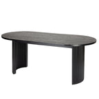 Table à manger ovale en bois massif