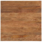 Table basse carrée à étagère unique avec sculptures ajourées — 86 cm