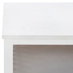 Table basse carrée à étagère unique avec sculptures ajourées — 86 cm