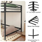 Lit superposé mi-hauteur junior noir Pour chambre à coucher