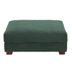 Pouf rectangulaire en velours côtelé pour salon