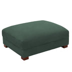 Pouf rectangulaire en velours côtelé pour salon