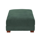 Pouf rectangulaire en velours côtelé pour salon