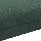Pouf rectangulaire en velours côtelé pour salon