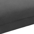 Pouf rectangulaire en velours côtelé pour salon