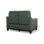 Causeuse inclinable à accoudoirs ronds en cuir véritable 57" — Ressorts Dual-Flex